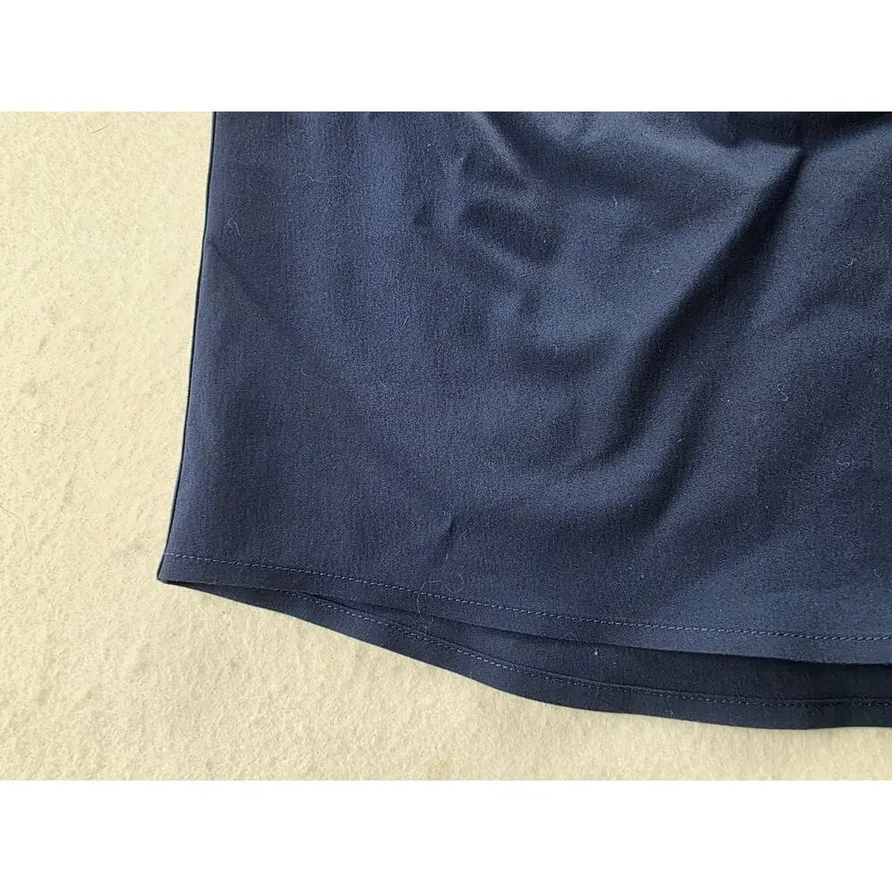 Untuckit For Her Blue Button Down Shirt Size 10